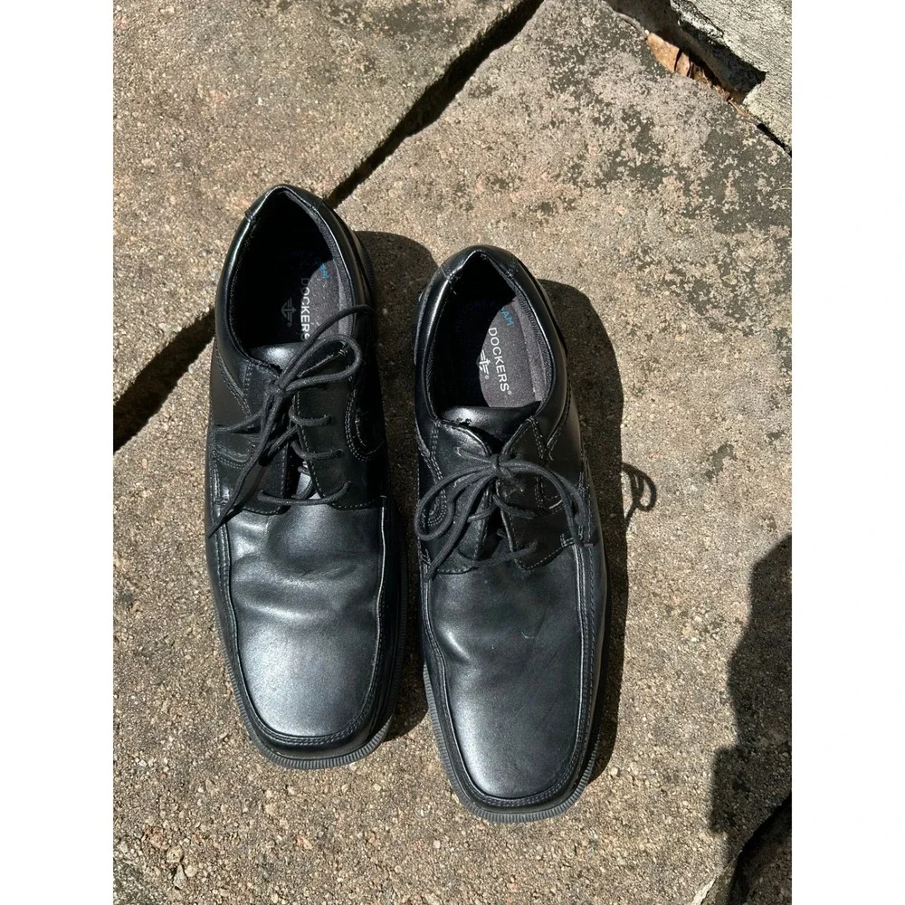Dockers Mens Black Bicycle Toe Memory Foam Dress Shoes Oxfords‎ 11M Professional